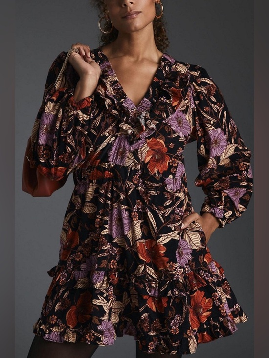 Pilcro Dresses & Skirts - Pilcro Tiered Corduroy Dress